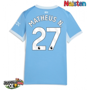 Manchester City Matheus Nunes #27 Kotipaita Naisten 2026-27 Lyhythihainen